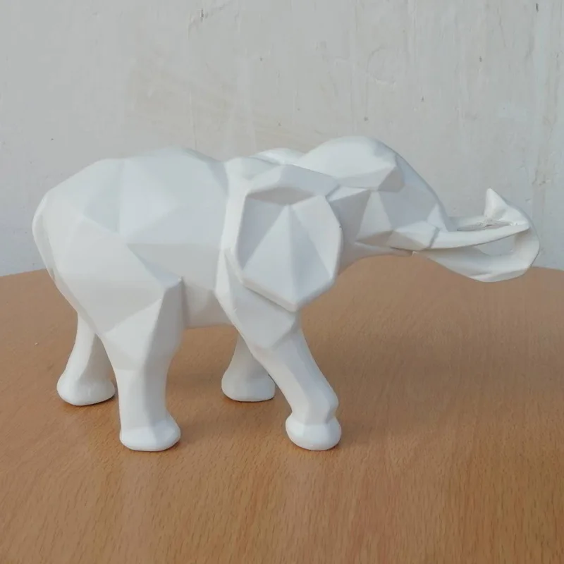 Noi 2020 Acasă Decorare Accesorii Elefant Statuie Figurine Abstracte Moderne Stil Geometric Rășină Nordic Animal Mare Meserii