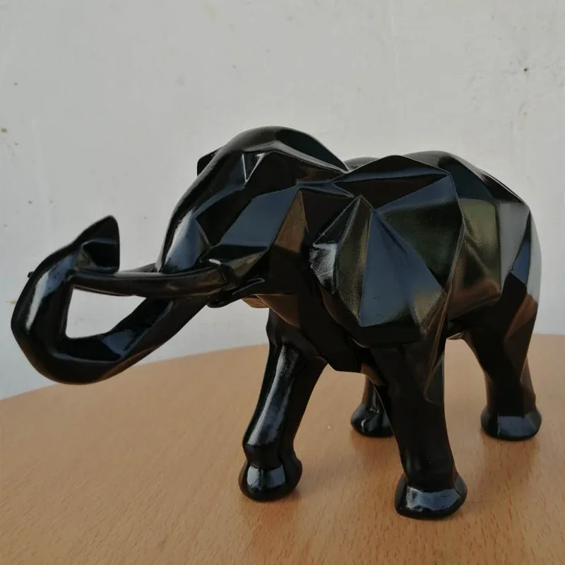 Noi 2020 Acasă Decorare Accesorii Elefant Statuie Figurine Abstracte Moderne Stil Geometric Rășină Nordic Animal Mare Meserii