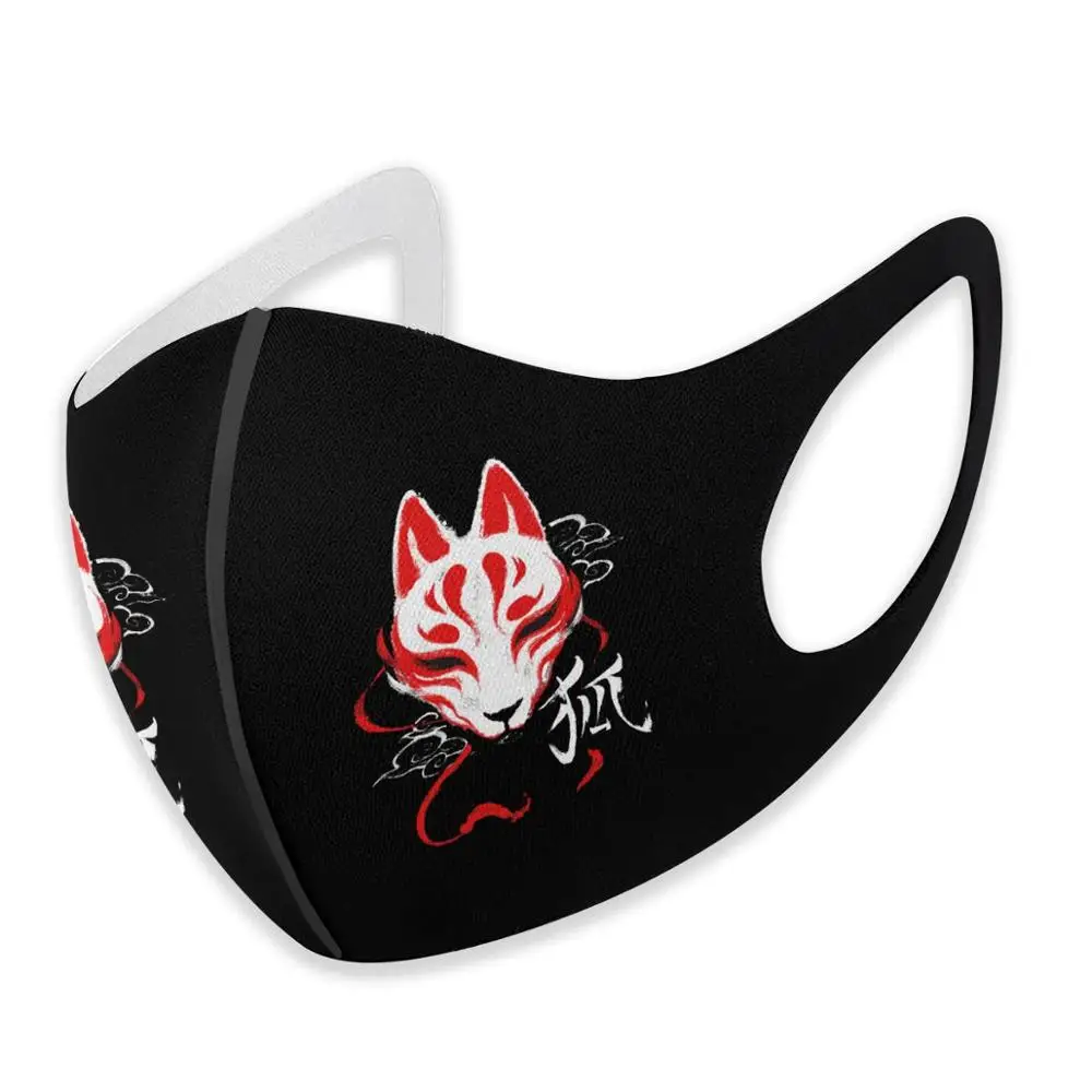 Kitsune Masca Vulpe măști pentru protecția germeni pentru adulti lavabile refolosibile masca de fata mascarillas de tela lavables con filtro