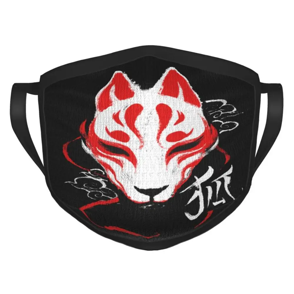 Kitsune Masca Vulpe măști pentru protecția germeni pentru adulti lavabile refolosibile masca de fata mascarillas de tela lavables con filtro