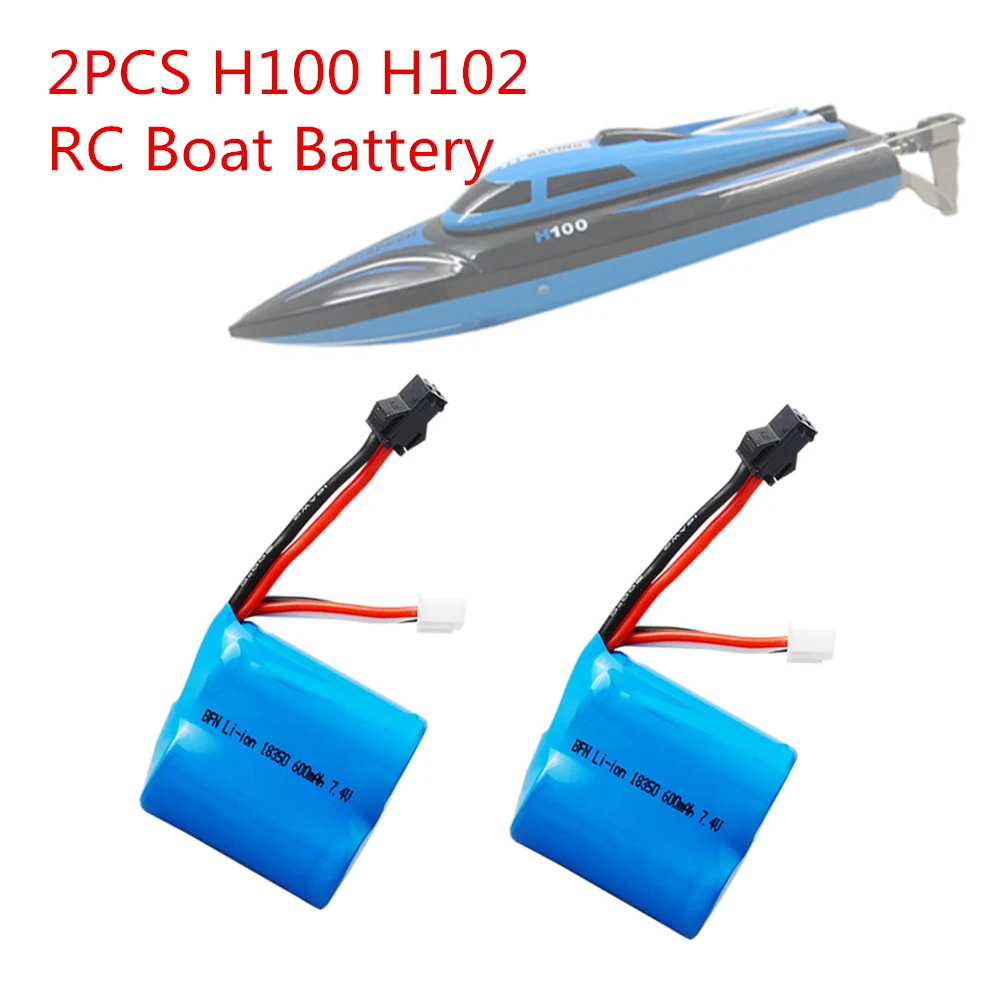 7.4 V 600mAh Li-ion pentru H100 Mare viteză barca RC 18350 2s lipo Baterie 2 buc/lot transport gratuit