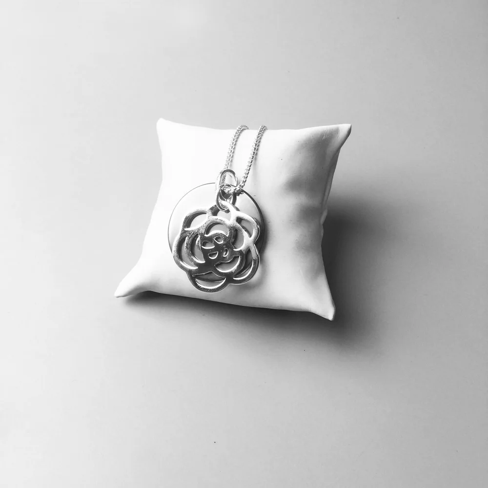 Link-Ul Lanț Declarație Colier Pandantiv Floare De Ornament, Moda 925 Sterling Argint Bijuterii La Modă Kolye Cadou Pentru Femei Fata 2018