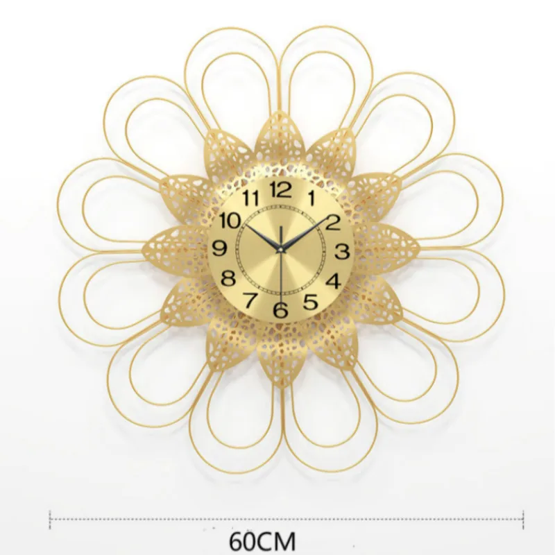 De lux Metalice de Mari dimensiuni Ceas de Perete cu Design Modern Stil Minimalist, Fier de Artă 3d de Decorare Ceasuri Mari de Perete Ceas de Decor Acasă 60CM