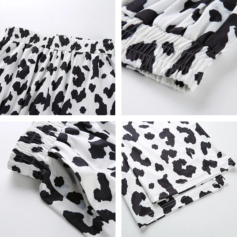 Lapte De Vaca De Imprimare Harajuku Feminin Elastic Talie Mare Y2k Pantaloni Pentru Femei Tie Dye Sweatpant Lung Și Drept De La Pantaloni Capri Streetwear