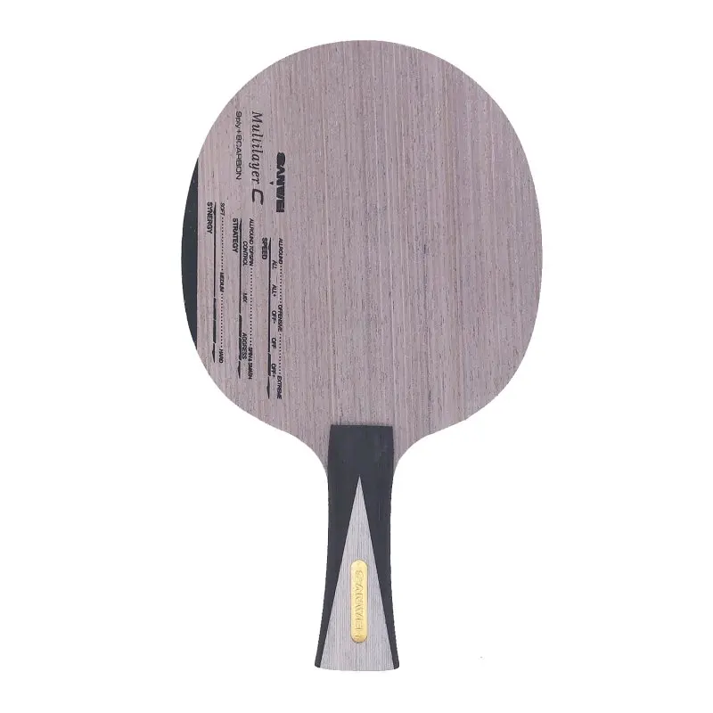 Sanwei Multistrat C tenis de masă lama de 9 straturi de lemn +8 straturi moi de carbon chiar structura de ping-pong bat buclă rapid atac de tip racheta