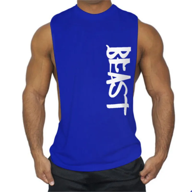 Bărbați Sală de Fitness Musculare Culturism Tricou Tricouri de Bază Vesta de Funcționare în Sport În aer liber Scrisoare Sacou fără Mâneci