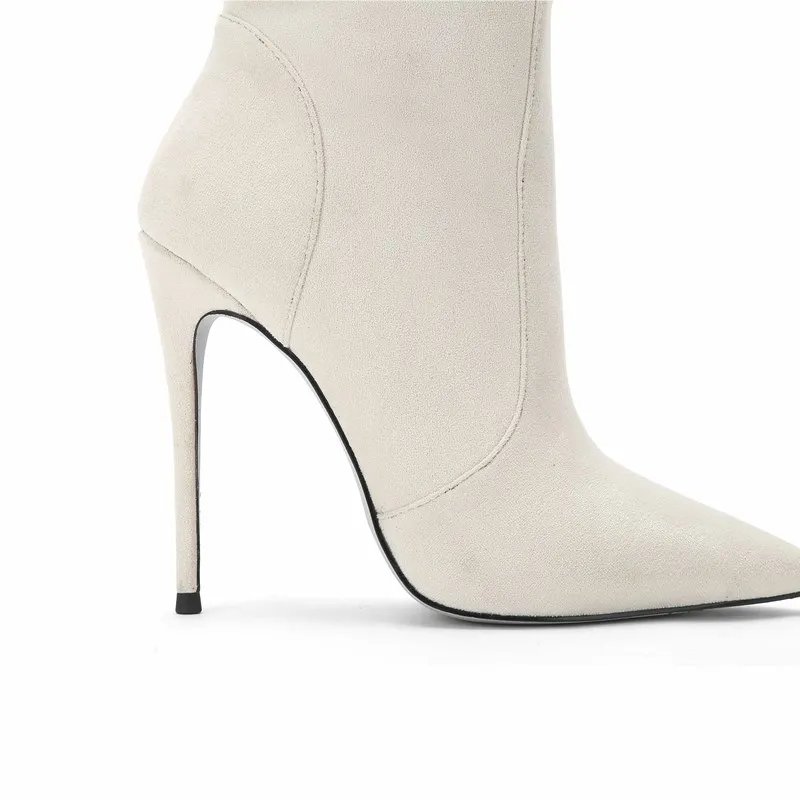 Nou Pantofi Femei Cizme Genunchi Ridicat Cizme cu Toc Înalt Cizme de Moda pentru Iarna a Subliniat Deget de la picior Mare Dimensiune Cizme