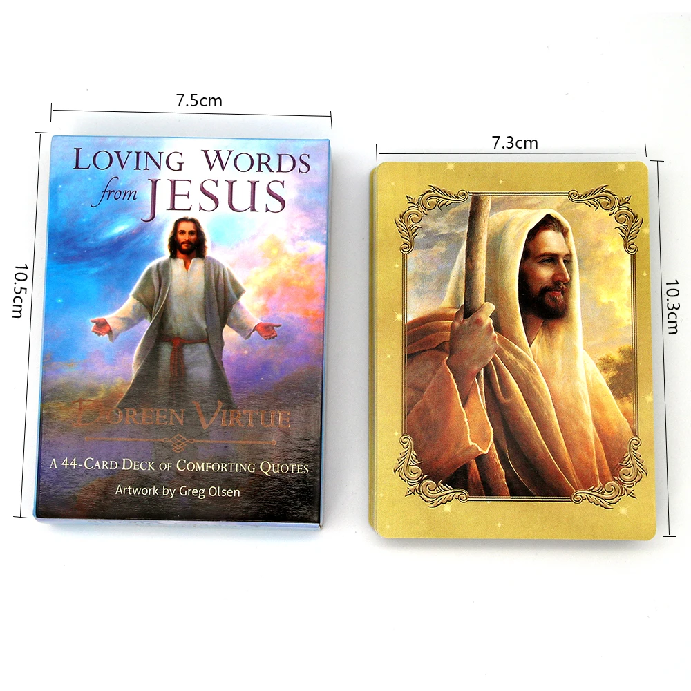 Iubitor de Cuvinte de la Isus O 44-Card Carduri de Punte Doreen Virtue este Modul de Partajare Dragoste Respect pentru Isus Reconfortant Si Plin de Iubire