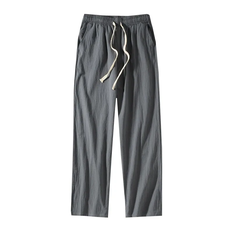 Iarna toamna pantaloni drepte bărbați plus dimensiune 8XL 9XL 10XL 12XL lenjerie de pat supradimensionat Japonia stil vintage home pantaloni largi pantaloni largi picior
