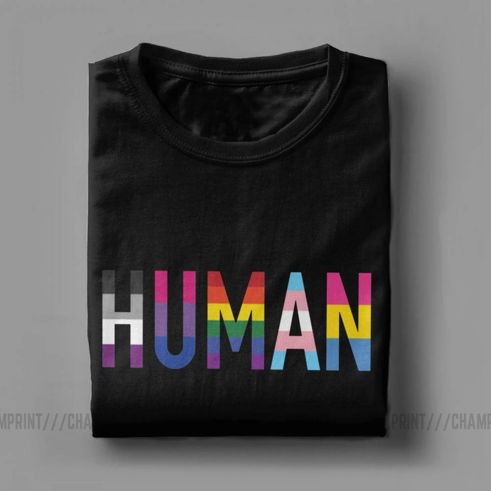 Barbati Tricouri Umane LGBT Noutate din Bumbac Tricouri Maneca Scurta Gay Pride Asa Asexuată Bisexual Tricouri Îmbrăcăminte Clasic