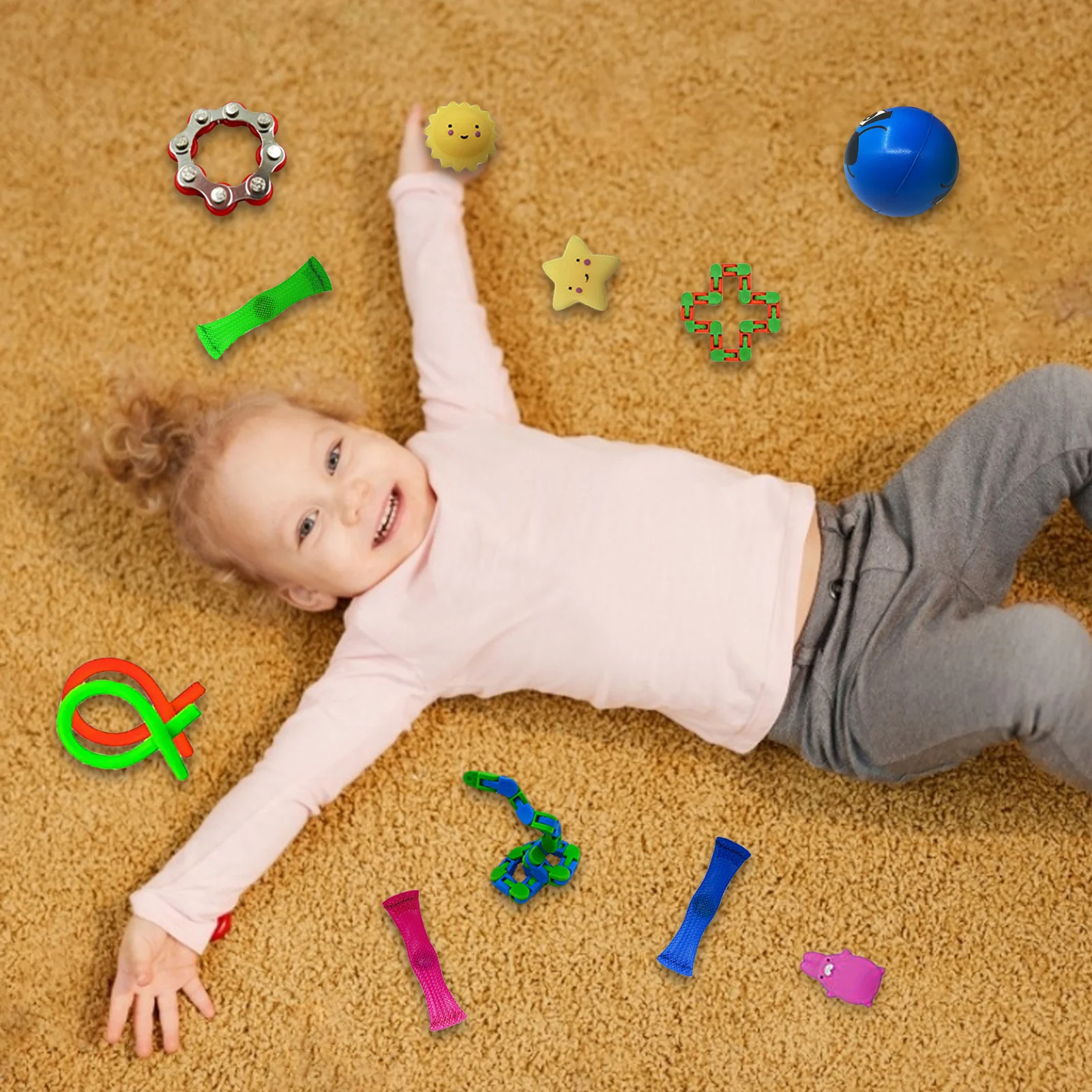 Noi 24 Buc Împinge Bubble Frământa Antistres Seturi De Jucării Pentru Adulți Copii Pop Frământa Acesta Senzoriale Jucărie Autism, Nevoi Speciale De Eliberare De Stres
