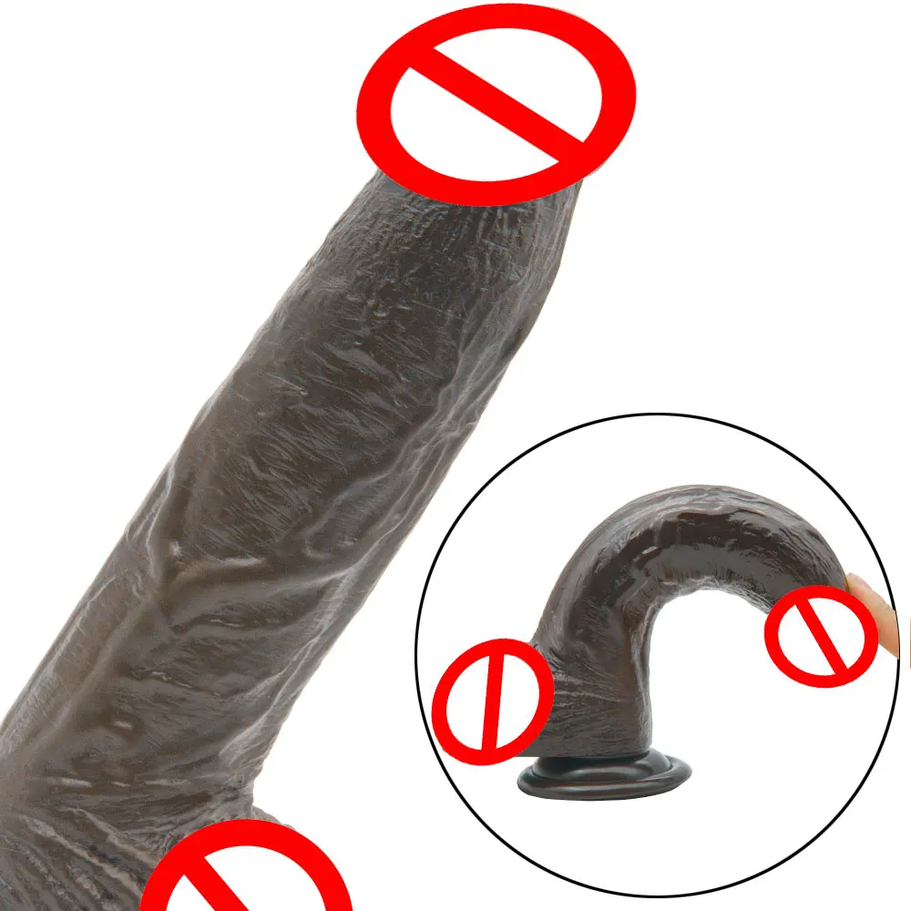 8.27 inch realist penis artificial penis fals cu ventuza jucarii sexuale pentru femei culoare Cafea pula mare falus pe fraieri