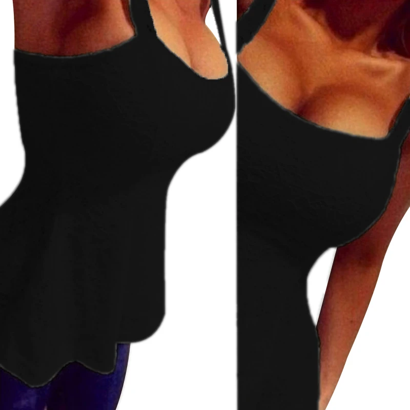 Noi Fierbinte Alb Negru Bumbac Femei de Pe Umăr Tricou cu Fermoar Spate Sexy Dantelă Topuri Rezervor Topuri Ștreangul S/M/L/XL/2XL/3XL