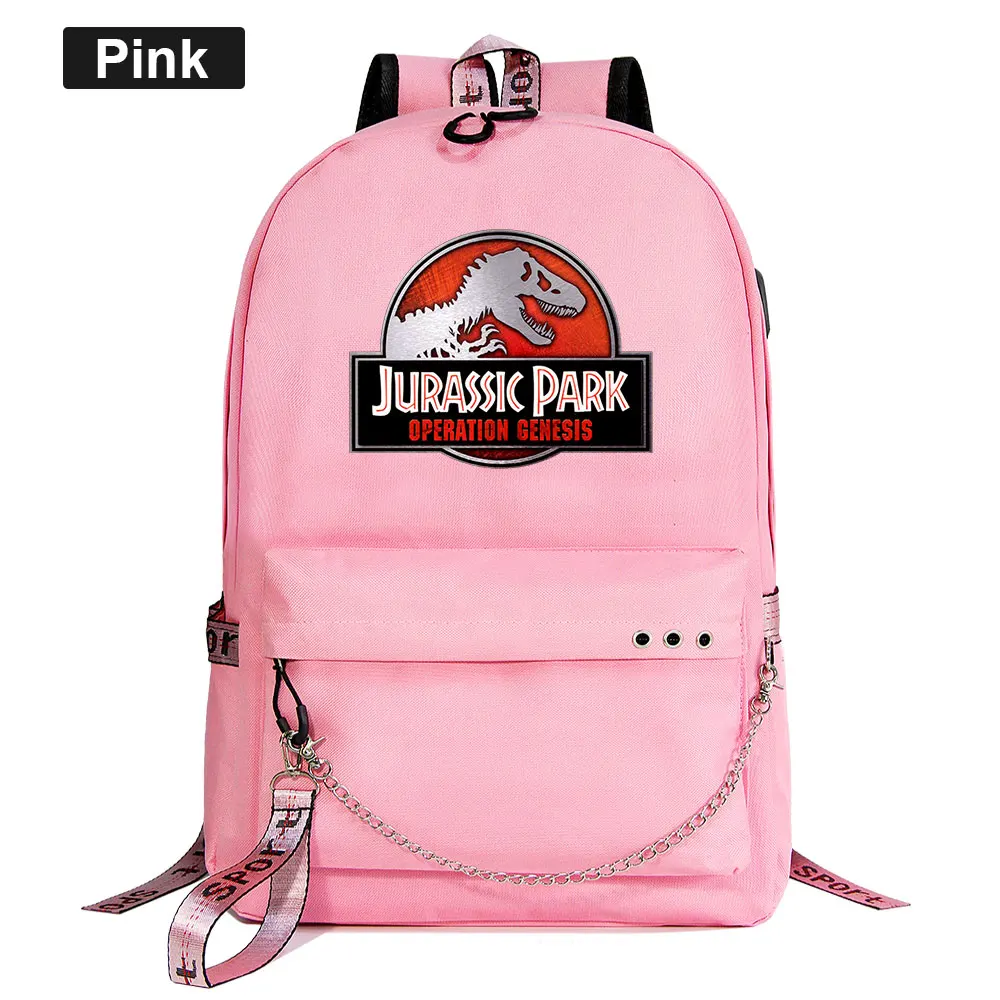 Noul Jurassic Park Printuri Băieți și Fete, Copii de Școală geanta Femei USB Lanț Panza Rucsac Barbati Borseta Packsack Bookbag