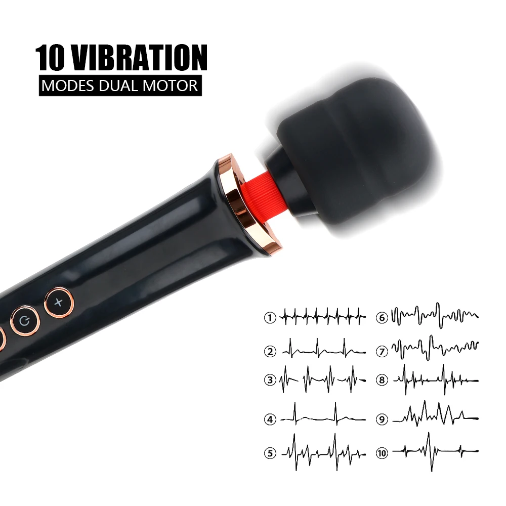 IKOKY Vibrator AV Stick Stimulator Clitoris Vibratoare Jucarii Sexuale pentru Femei Bagheta Corp Masaj 10 Frecvența Lesbiene Vagin Vibrator
