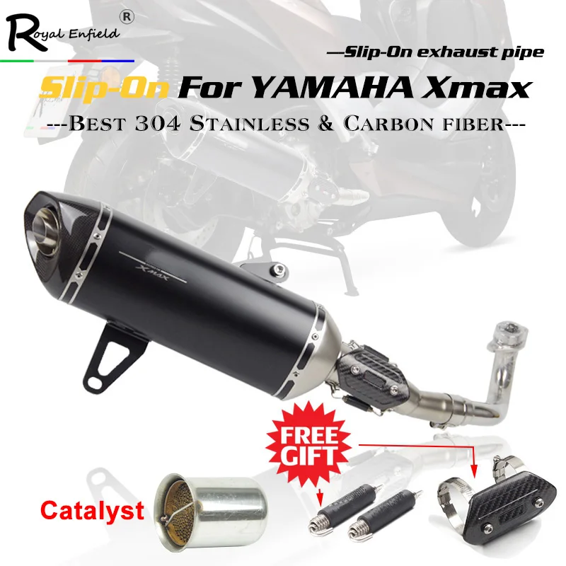 Xmax 300 250 de Alunecare Pe Țeava de Eșapament din Fibra de Carbon toba de Eșapament Țeavă de Eșapament Pentru Yamaha XMAX 250 300 cc 2017 2018 cu DB killer& laser