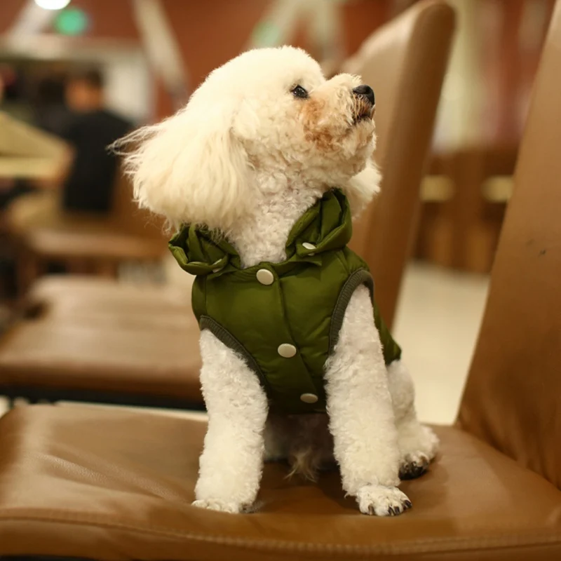 5 Dimensiunea De Animale De Companie Câine Haină De Iarnă Caldă Mici Haine De Câine Chihuahua Moale Gluga Jacheta Catelus Îmbrăcăminte