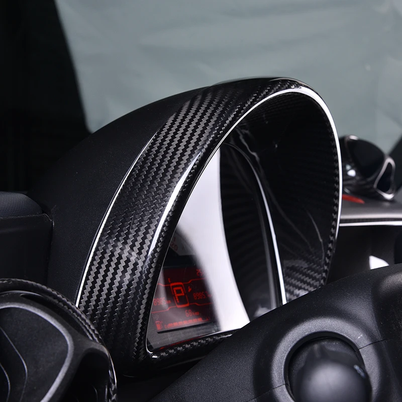 Vitezometru mașină fibra de Carbon cadru decorativ consola centrala combinație metru autocolante pentru smart fortwo forfour 453 de styling auto