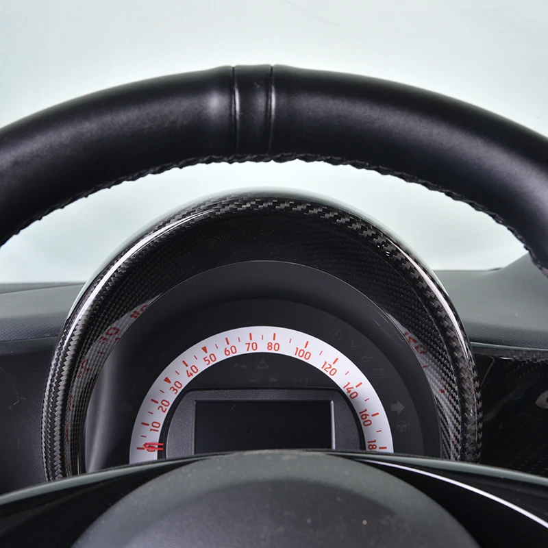 Vitezometru mașină fibra de Carbon cadru decorativ consola centrala combinație metru autocolante pentru smart fortwo forfour 453 de styling auto