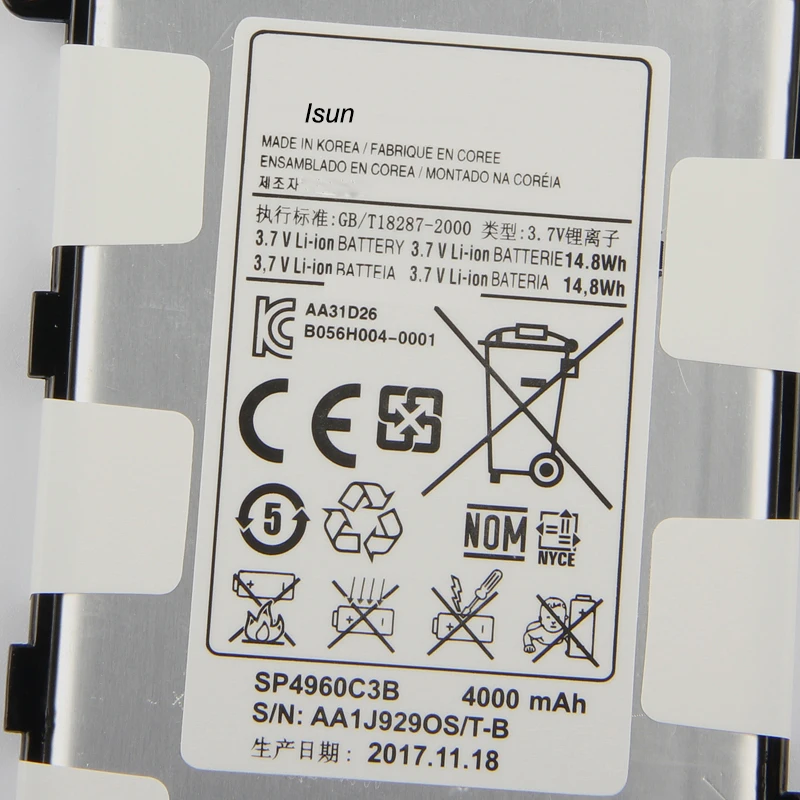 SP4960C3B de Înlocuire a Bateriei Pentru Samsung Galaxy Tab 2 7.0 P3100 P6200 P3110 Tab 7.0 Plus (14.8 Wh) 4000mAh Baterii cu instrumente