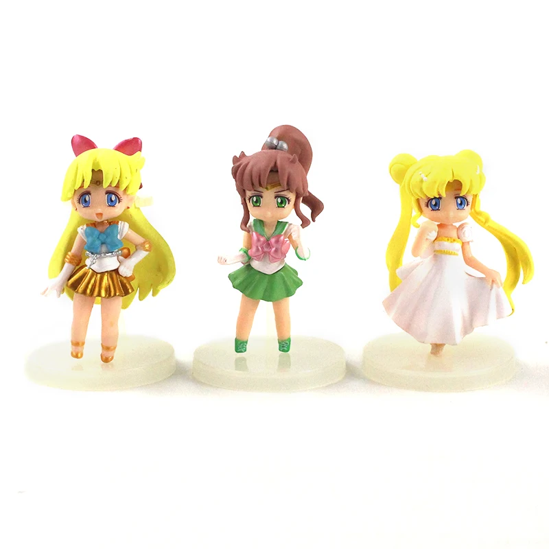 7-8 cm 6 buc/lot Sailor Moon Tsukino Mercur, Jupiter, Venus, Uranus, Neptun PVC Figura Jucarii