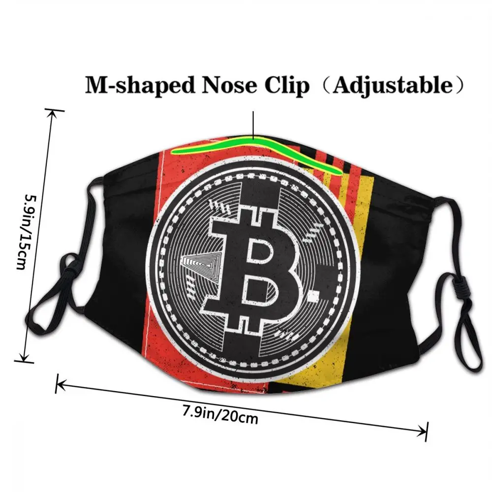 Bitcoin Non-Unică folosință Gura Masca de Fata Blockchain Cryptocurrency BTC Praf Capacul de Protecție Gura-mufla