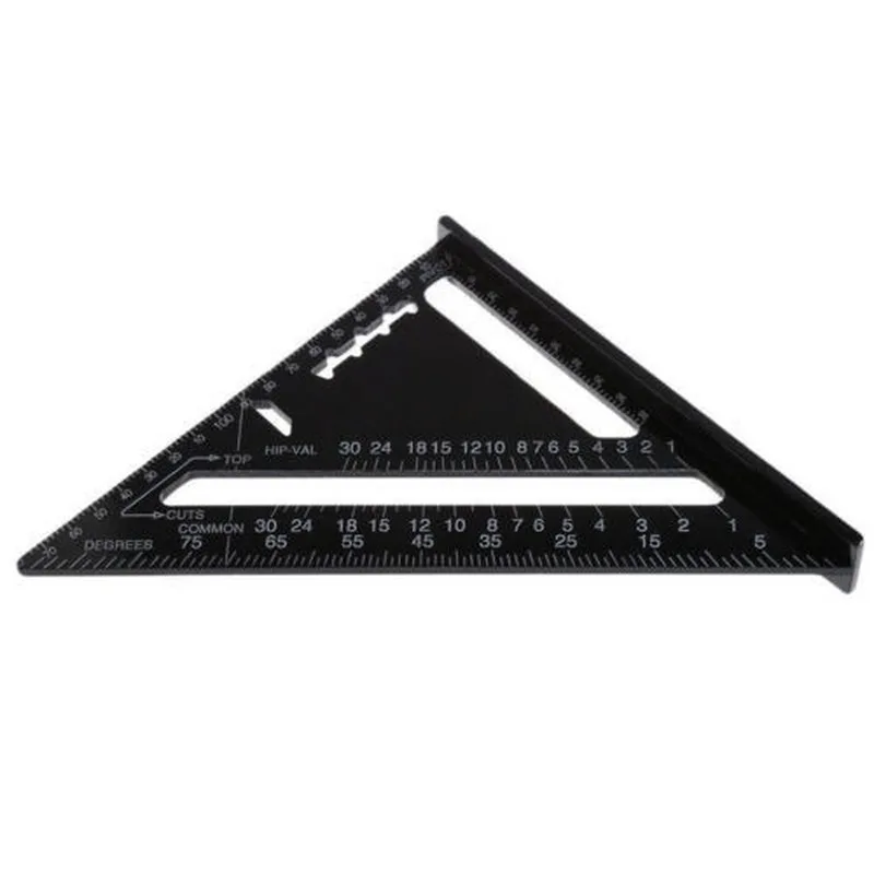 7/12 inch Triunghi Unghi Rigla Gradată pentru prelucrarea Lemnului Instrument de Măsurare Citire Rapidă Aliaj de Aluminiu Viteza Pătrat Metrice