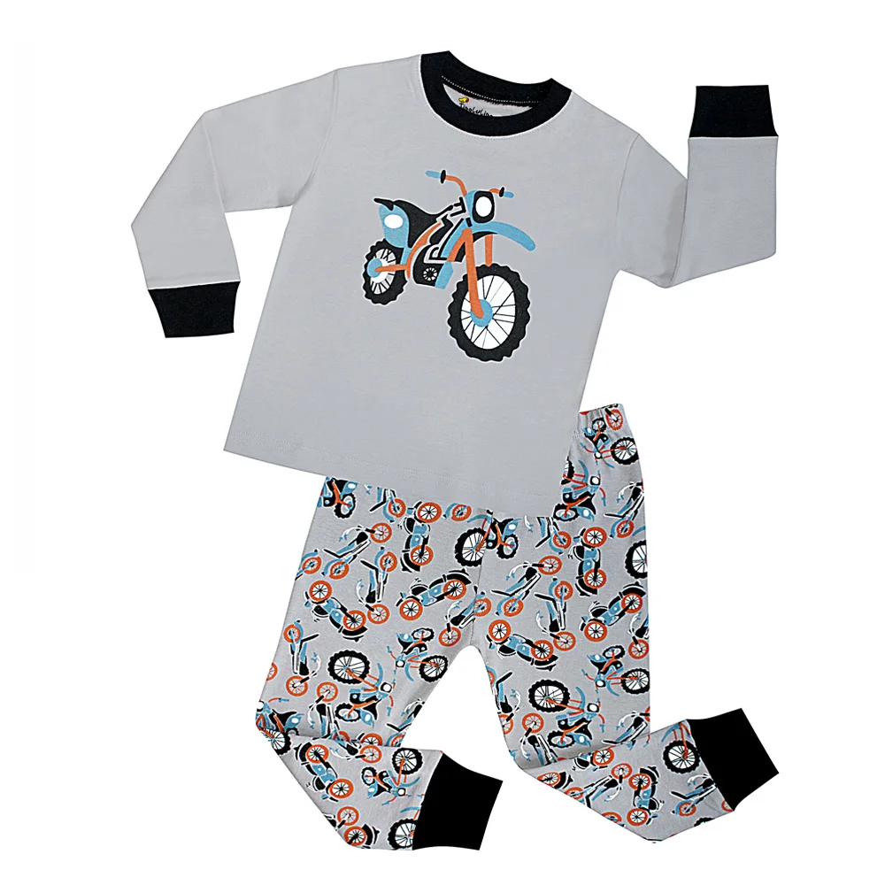 22 de Design Motocicleta Copii Seturi de Pijamale Baieti Fete Pijamale Pijamas Copii Pijamale Copii Pijamale Dimensiune 2T-8T Pentru 1-8 Ani