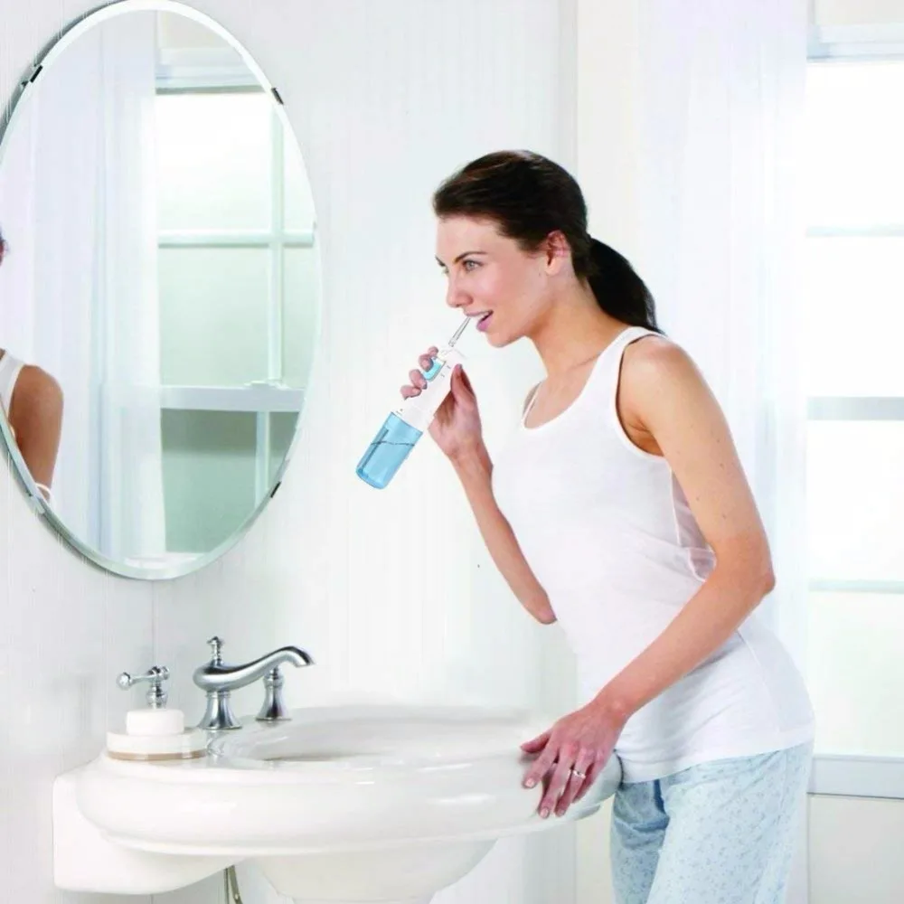 1 Set Portabil Dentare Apă se spăla pe dinți Electrice pentru Irigator Oral USB Reîncărcabilă Impermeabil Apă Scobitoare Curat