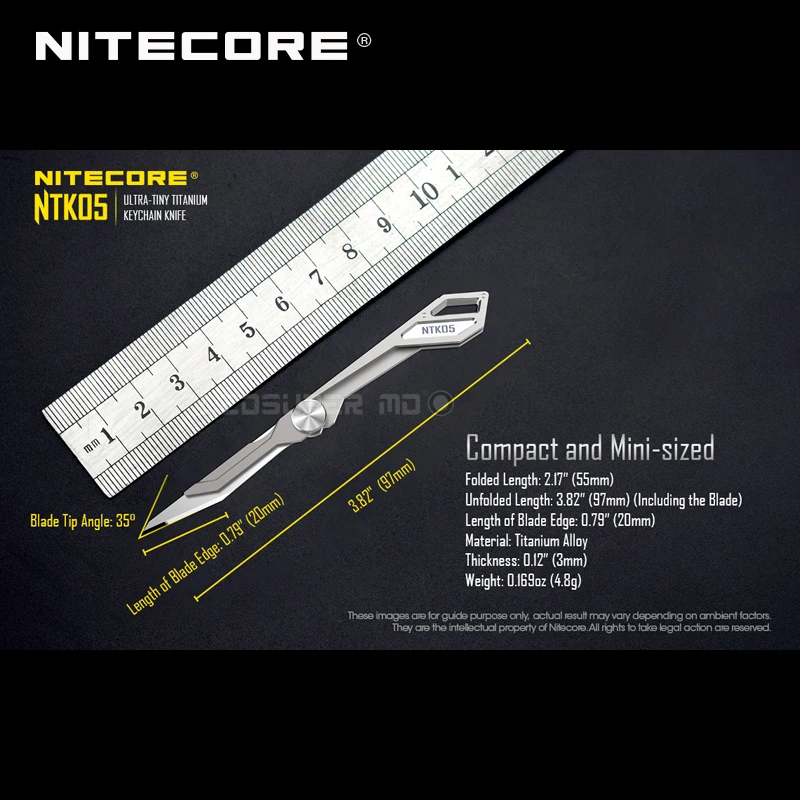 Incarcator NTK05 Ultra-Mici Titan Breloc Cutit pentru EDC