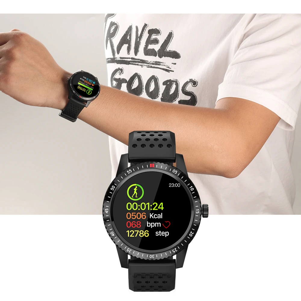 EXRIZU Moda Bluetooth Smartwatch rezistenta la apa IP67 Dispozitiv Portabil Monitor de Ritm Cardiac Culoare Afișaj Ceas Inteligent de 30 de Zile de Standby