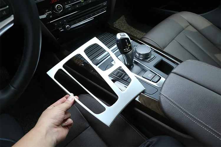 ABS Cromat Consola centrala Schimbătorului de Viteze Capacul Panoului de Cadru Garnitura Pentru BMW X5 X6 F15 F16-2018 Interior Semifabricate