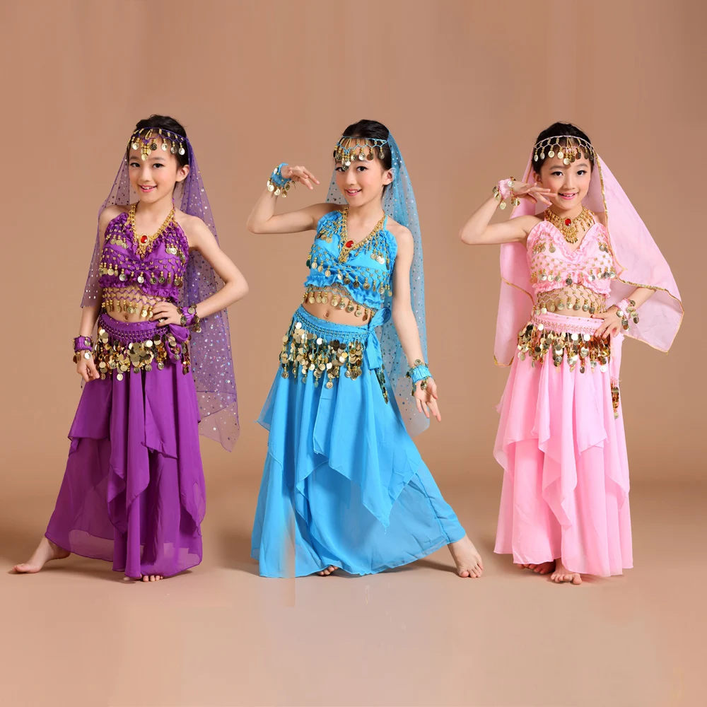 Copii Belly Dance Costum Copii Dans Indian Rochie Copilul de la Bollywood, Dans, Costume pentru femei de Performanță de Dans Uzura