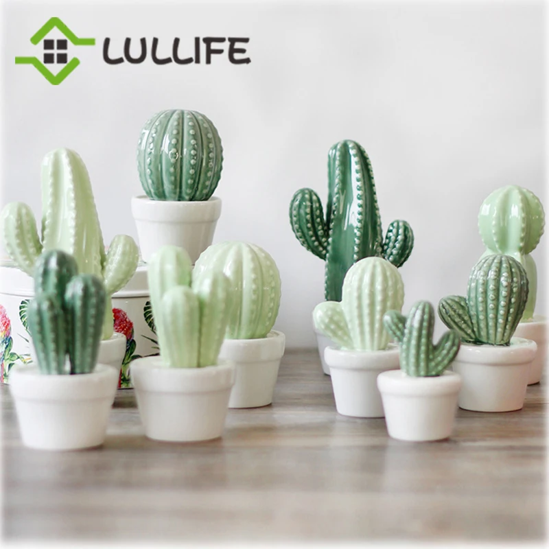 Artificiale Cactus Ornament Casa De Creație Ceramică Artizanat Masă Desktop Figurine Miniaturale Office Home Decor Accesorii