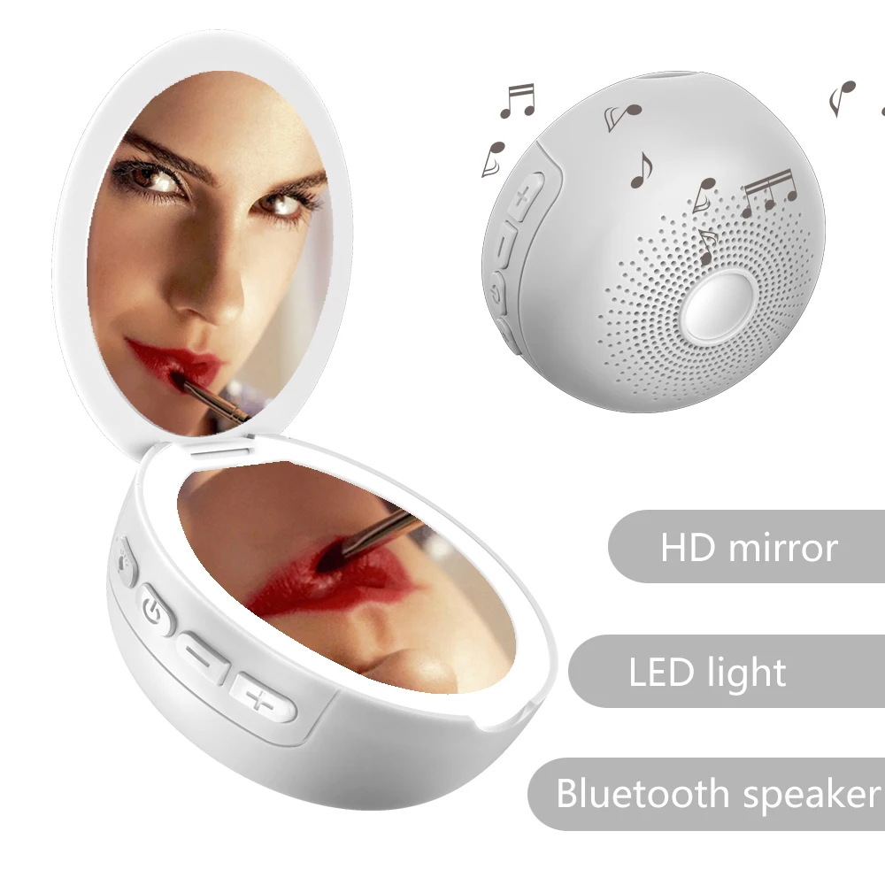 Outdoor portabil Mini Difuzor Bluetooth Wireless Cu Portabile disponibile make-up lampa LED Cosmetice Mărire Lumina