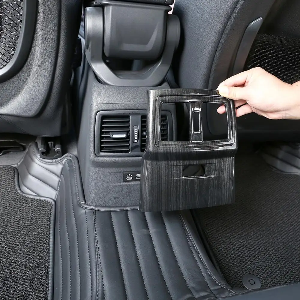 Negru Lemn de Cereale ABS Autocolante din Plastic din Spate de Aer Condiționat de Cadru Garnitura pentru BMW X1 X2 F47 F48 2016-2019 de TIP C Accesorii