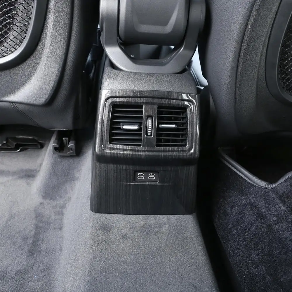 Negru Lemn de Cereale ABS Autocolante din Plastic din Spate de Aer Condiționat de Cadru Garnitura pentru BMW X1 X2 F47 F48 2016-2019 de TIP C Accesorii