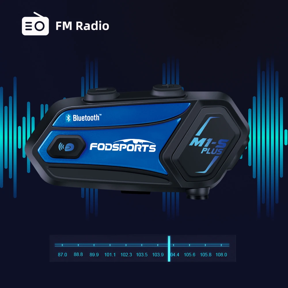 Fodsports M1-S Plus Casca Motocicleta Interfon pentru 8 piloti Impermeabil intercomunicador set cu Cască Bluetooth Wireless partajare de muzică
