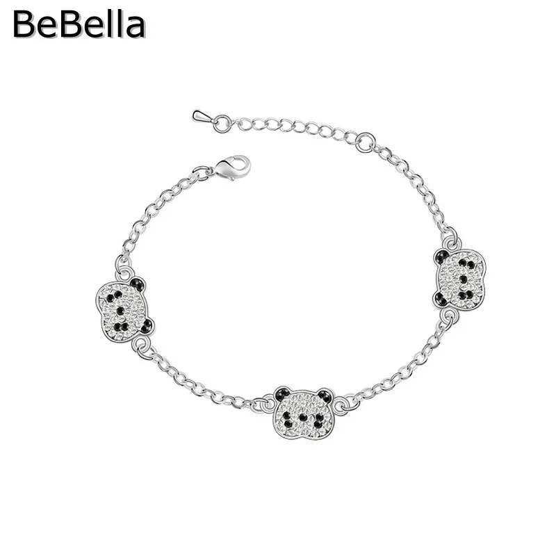 BeBella cristal panda farmecul brățară cu cristale cehă pentru fete cadou de Crăciun