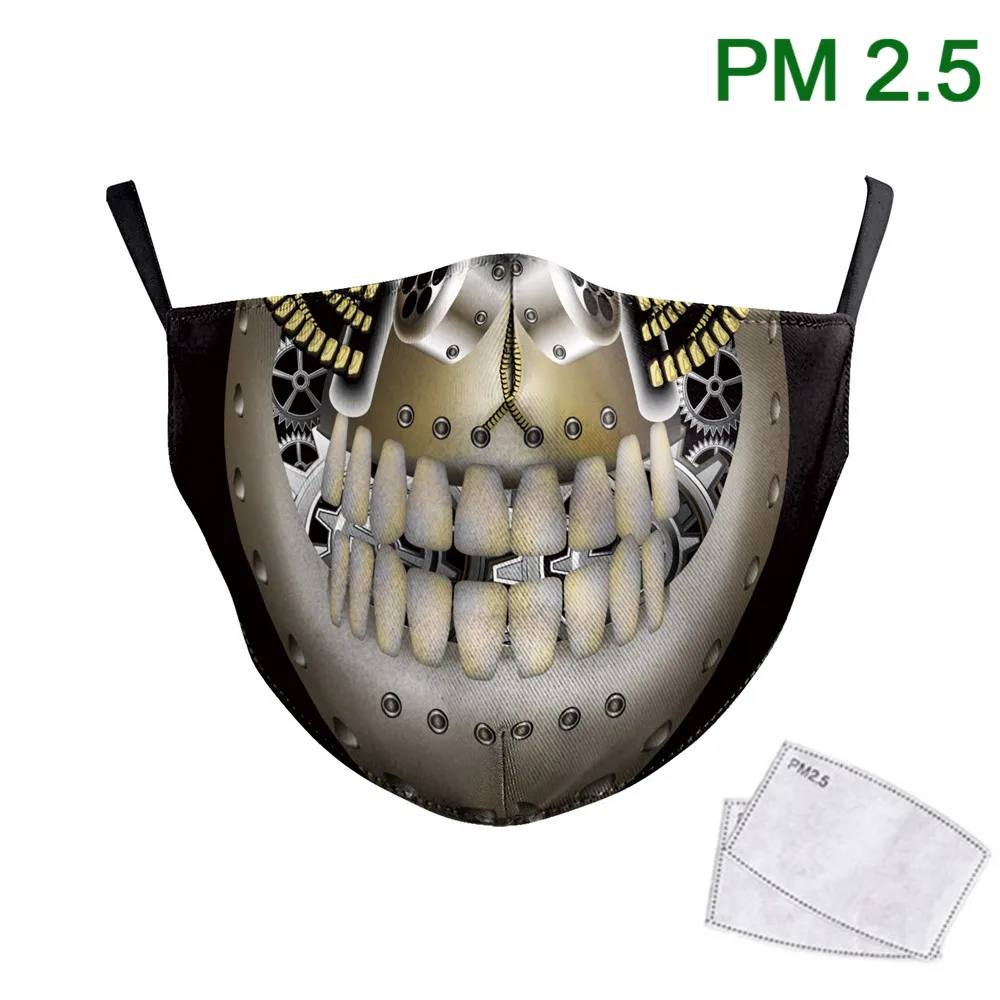 Craniu De Imprimare Față Tesatura Masca Anti-Material Lavabil Adult Măști Grim Reaper Tipărite Reutilizabile Reglabil Capac