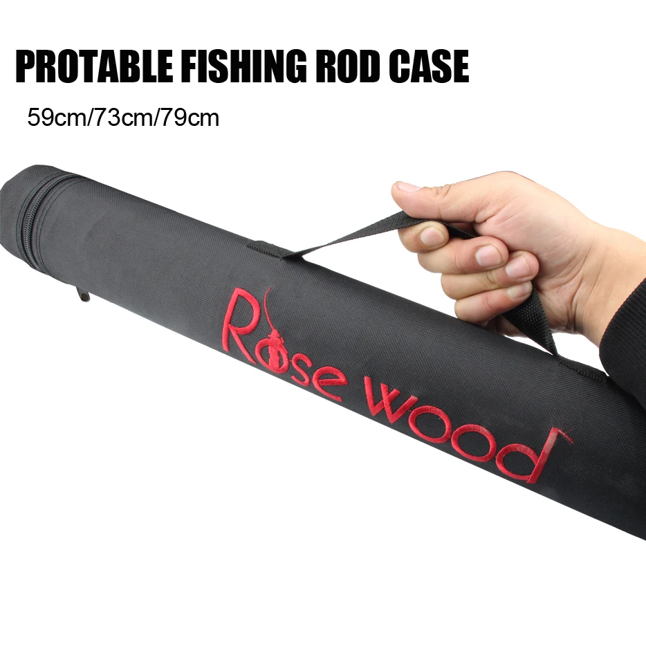 Noi RoseWood 59cm 73cm 79cm 102cm Tijă de Pescuit de Depozitare Sac de Panza Tub Portabil Rod Cazuri Tijă de Pescuit de Călătorie Transporta Caz
