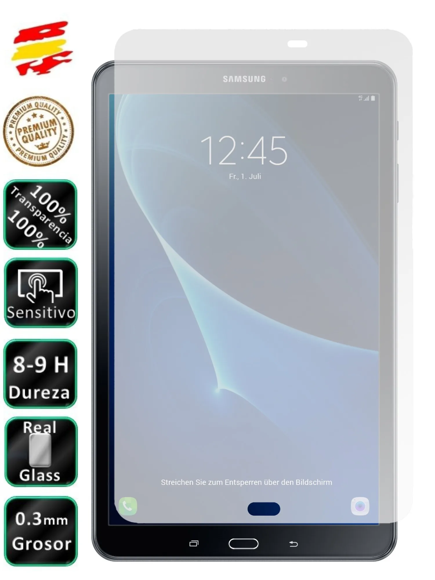 Galaxy Tab A6 2016 10.1 T580 temperat pahar ecran Protector Tableta