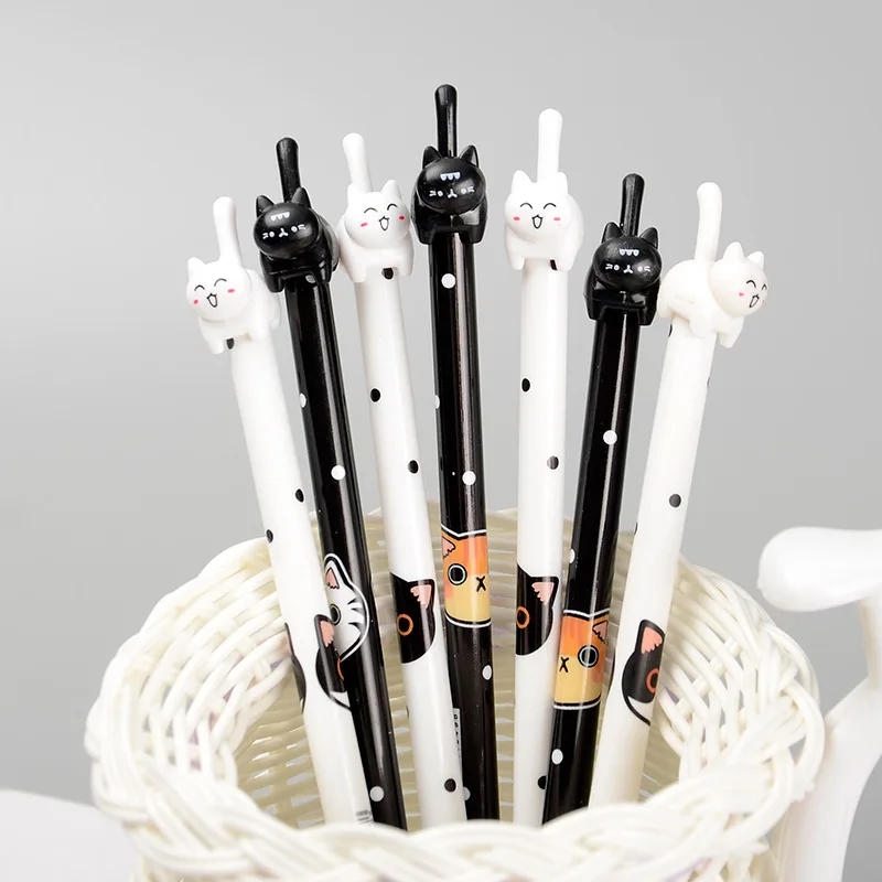 En-gros de Kawaii Pen 100buc Pisica Drăguț Pixuri pentru Rechizite Școlare Papetărie Japonez Pen Copii Cadou Premii Pisica Accesorii de Birou