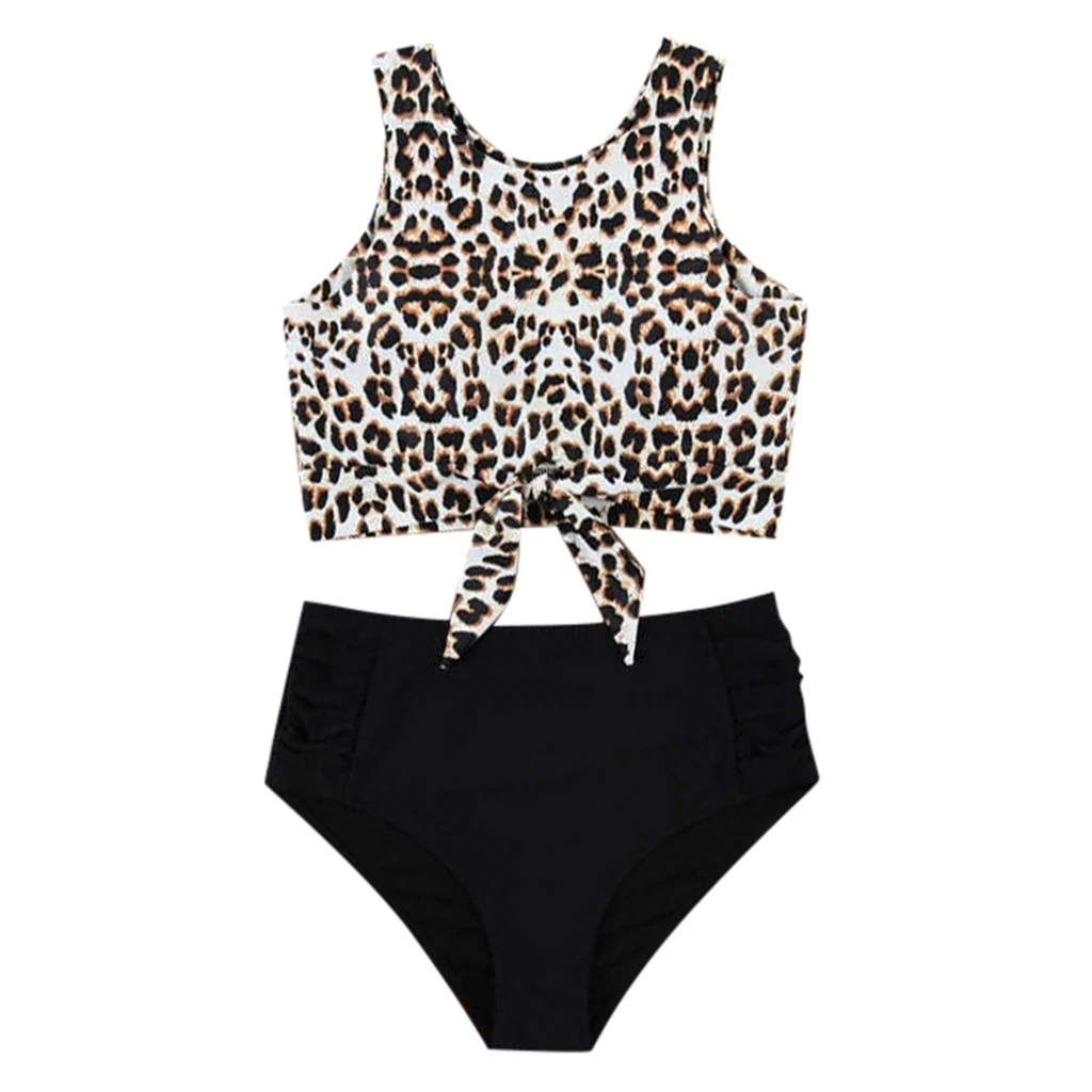 Femei Fata Beachwear Sling Ștreangul De Leopard Push-Up Tankini Bandaj Două Piese De Costume De Baie Salopeta Cu Spatele Gol Bandaj De Costume De Baie 2020