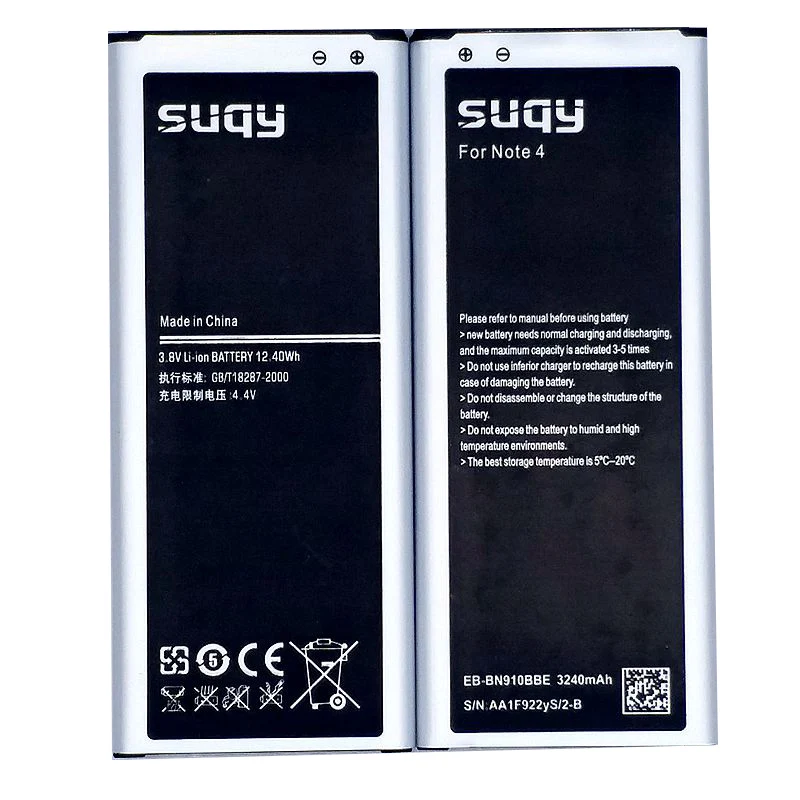 Reîncărcabilă Baterie de Telefon pentru Samsung Galaxy Nota 4 NOTE4 SM-N910G N910V N910X N910P N910C N910K N910FQ Baterie EB-BN910BBE