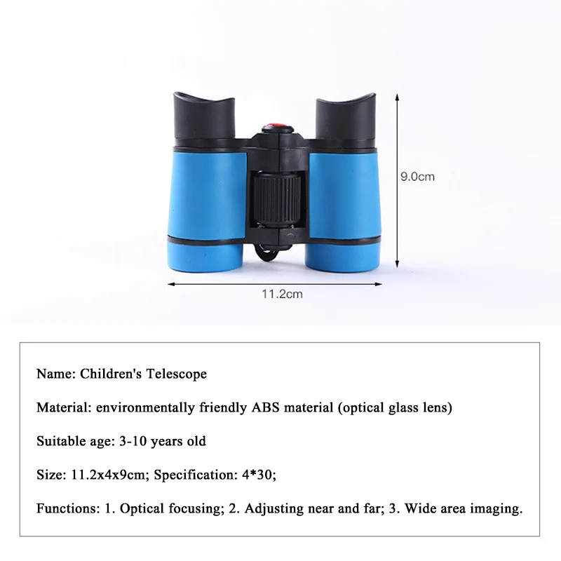 Mini 4x30 HD Copii Binoclu Portabil Fix Zoom Telescop cu Anti-alunecare de Cauciuc pentru Copii în aer liber Turism Jucărie Colorat Cadouri