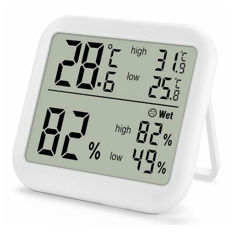 Interior Termometru Higrometru C/F de Înaltă Temperatură Scăzută și Umiditate Monitor -10~50degree Uscat Com Umed Indice