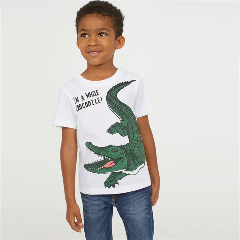Sărituri de metri Copii tricou pentru Băiat de Desene animate Haine Băiat Copil Topuri de Vara Copii Tricou Model Animal Bumbac Haine Băiat