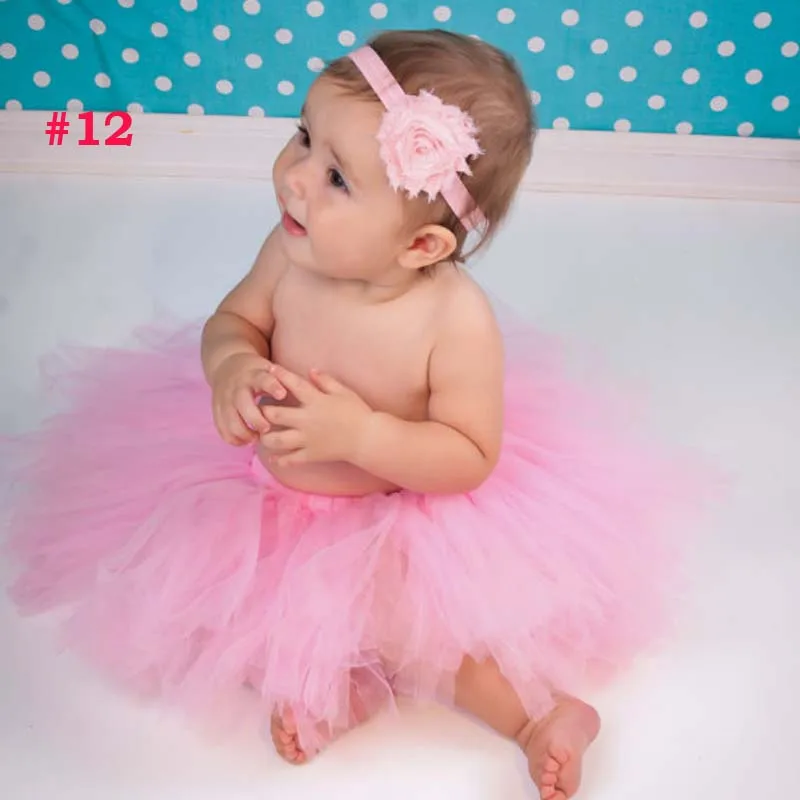 Roz pal Copilul Fusta Tutu si Headband Set Nou-născut Tutu Copil rochie de Copil recuzită Fotografie Fetița Balet îmbrăcăminte TS001