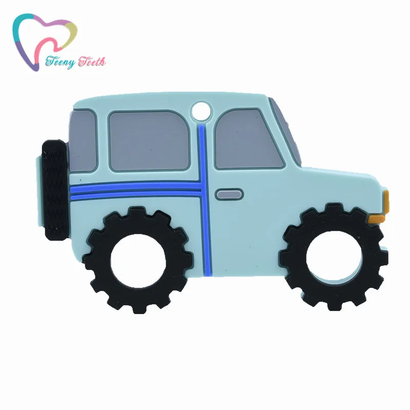 5 BUC Desene animate Jeep Silicon Baby Masează BPA Free Car în Formă de Copil DIY Teether Copilul Silicon Mesteca Farmece Copii Dentiție Jucării